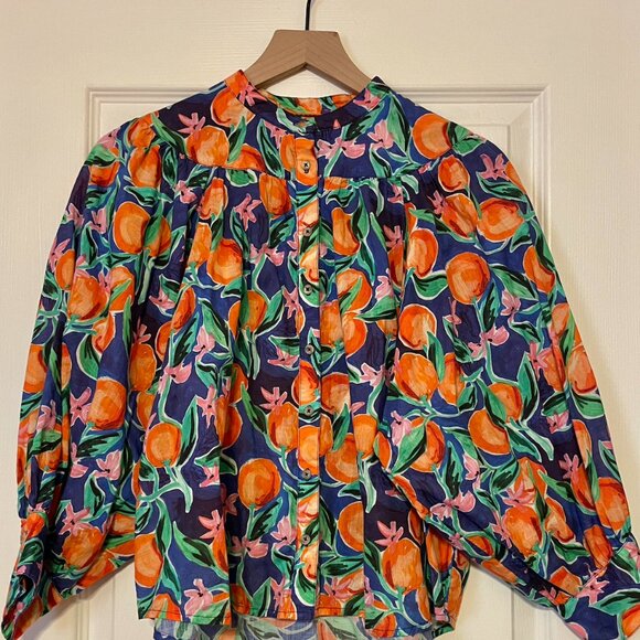 Anthropologie Pooley Blouse (Oranges) – Size M - Picture 2 of 8